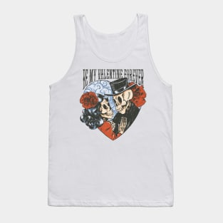 Valentine`s day skeletons Tank Top